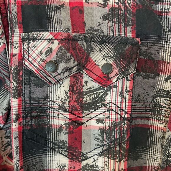 Moonshine Spirit Men's Plaid Button-Up Shirt M Long Sleeve Casual - Picture 3 of 12